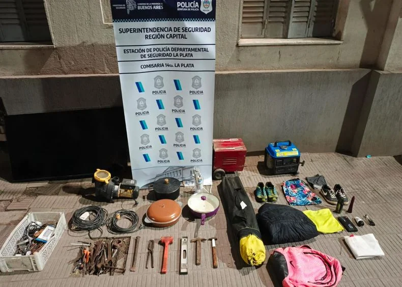 Los elementos robado y que estaban a la venta por Facebook