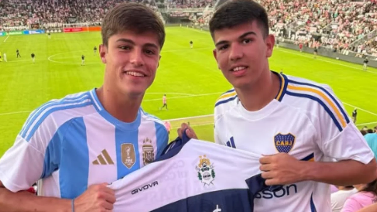 Facundo Di Biasi aprovechó las vacaciones para ver al equipo de Lionel Messi