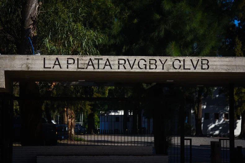 El ingreso al predio de La Plata Rugby Club, en la localidad de Gonnet