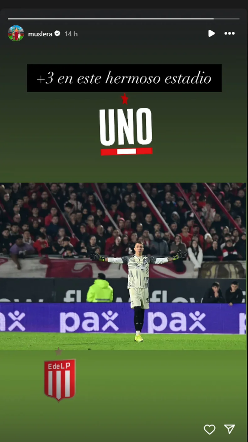 Fernando Muslera feliz tras su debut en el Estadio UNO como arquero de Estudiantes