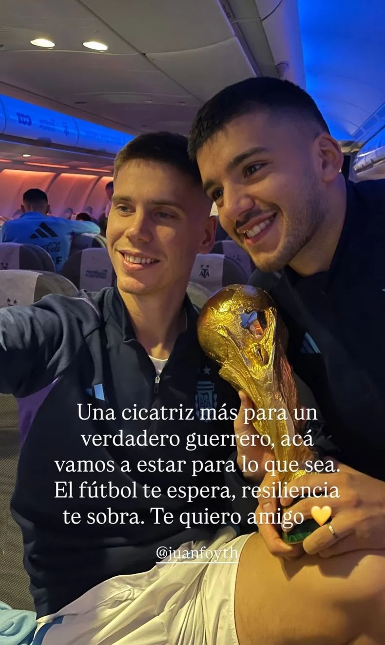 Gerónimo Rulli dedicó sentidas palabras a Juan Foyth tras conocerse su lesión