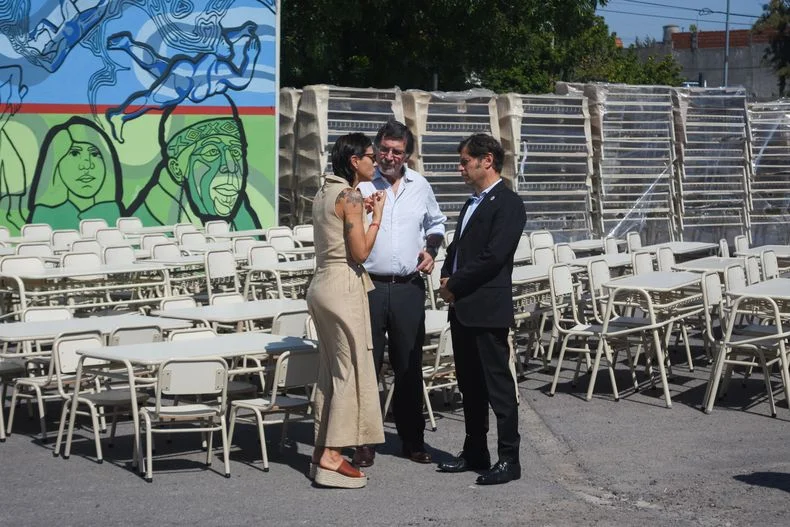 Mayra Mendoza y Axel Kicillof en La Plata- Archivo- 