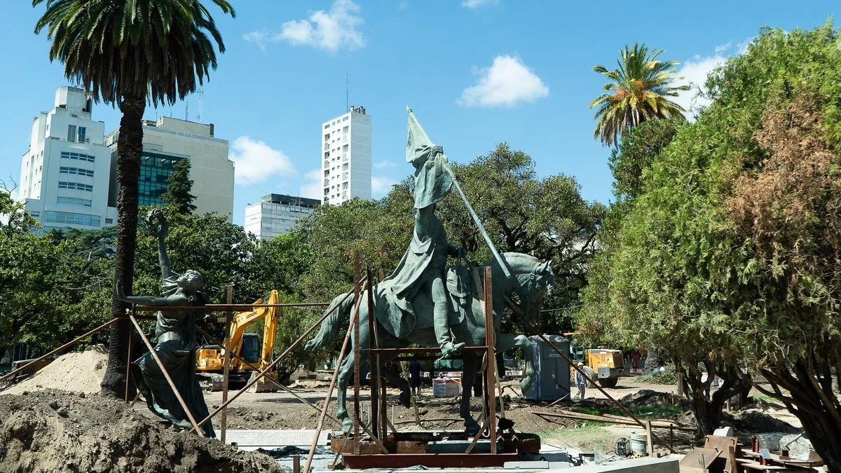 Recta final en Plaza San Martín: las obras ya superan el 75% de ejecución