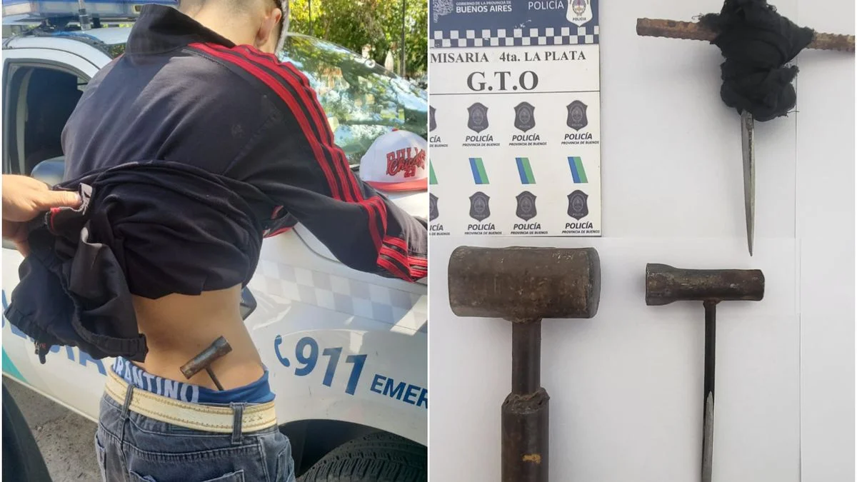 La Plata: son menores y portaban armas tumberas a metros de excombatientes