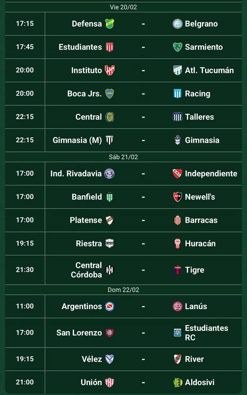 As&iacute; se disputar&aacute; finalmente la pr&oacute;xima fecha 6 del Apertura