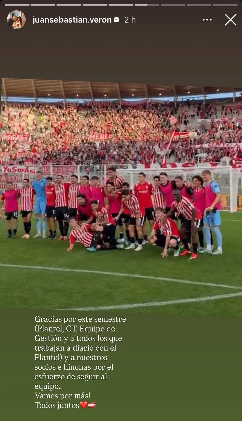 Juan Sebastian Verón cierre de semestre