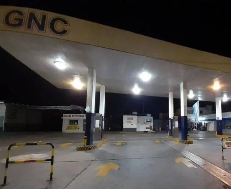 Estaci&oacute;n de servicio donde ocurri&oacute; el asalto en Las Heras