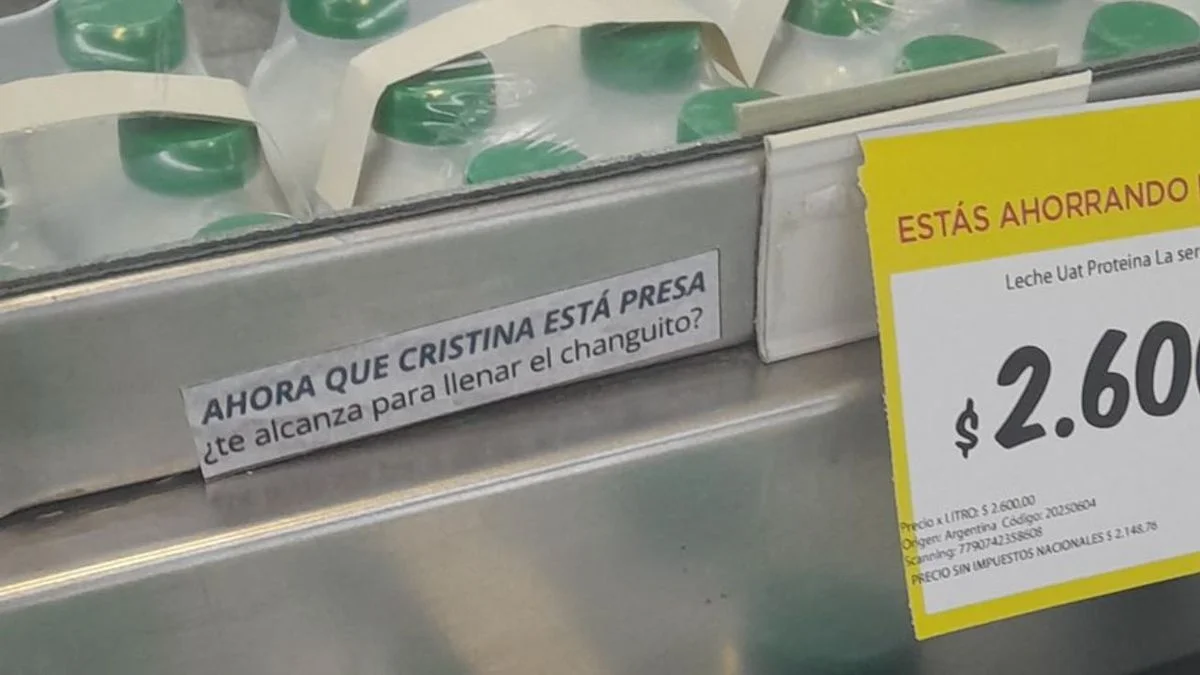 "Ahora que Cristina está presa, ¿te alcanza para llenar el changuito?": el mensaje de La Cámpora en Guaymallén