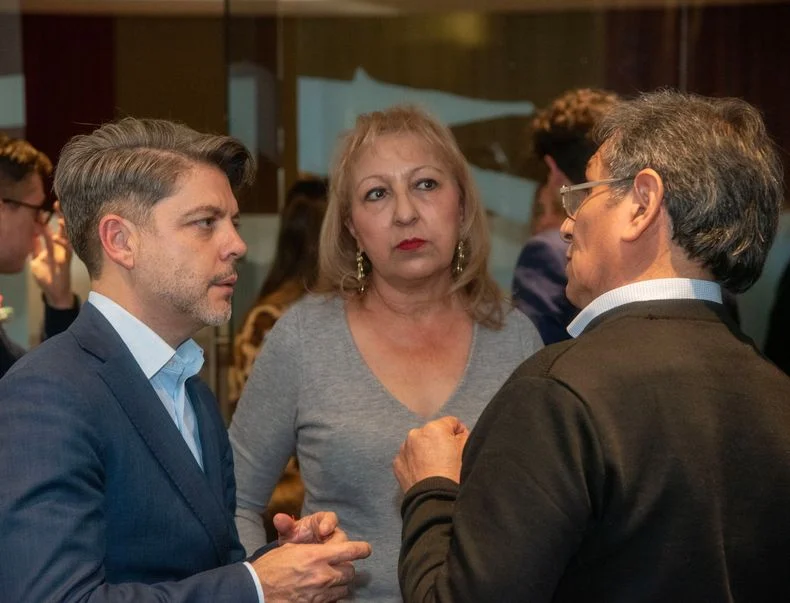 Daniel Guerrero, María Isabel Grosso y Carlos Salazar, del Partido de los Jubilados. 