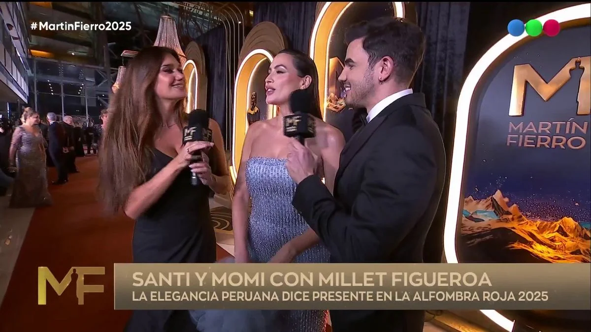 El blooper de Momi Giardina en la alfombra roja de los Premios Martin Fierro 2025