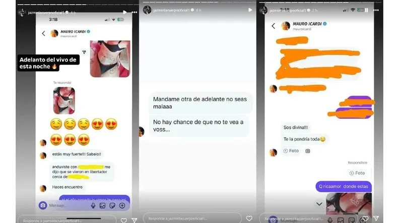 El supuesto chat de La Cuerpo con Mauro Icardi.
