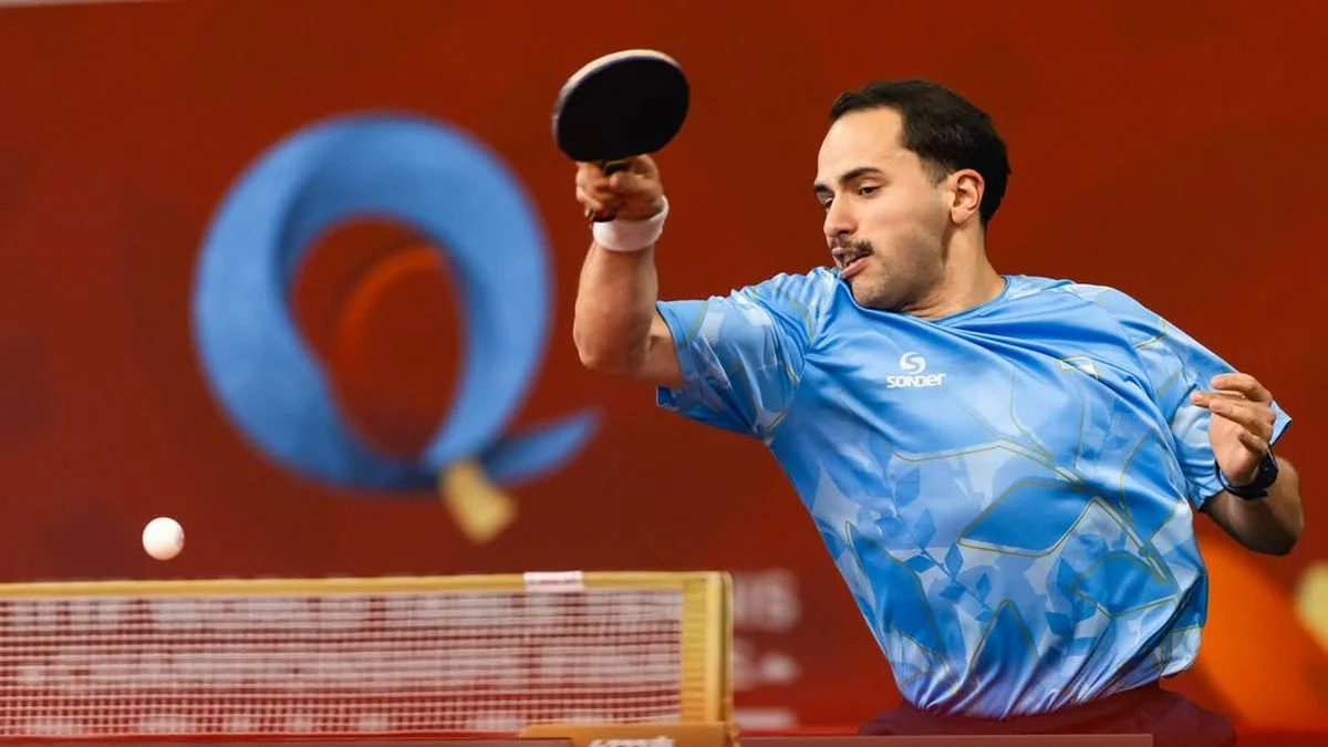 Francisco Sanchi jugó un partido inolvidable en su despedida del Mundial de tenis de mesa