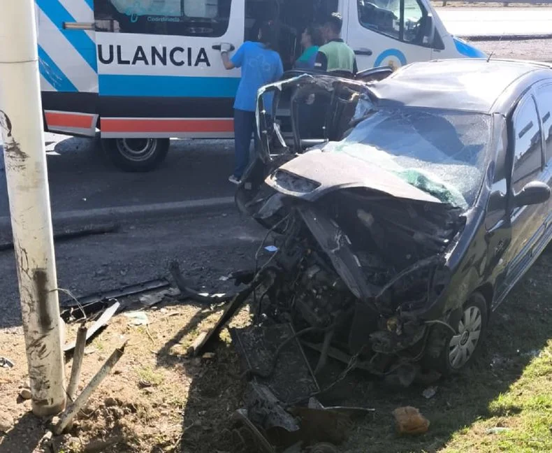 Así quedó el vehículo tras el accidente.