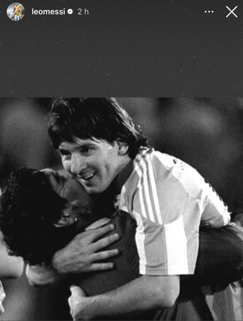 El recuerdo de Lionel Messi a cinco a&ntilde;os de la muerte de Maradona.