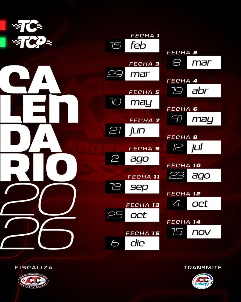 El calendario del TC. 