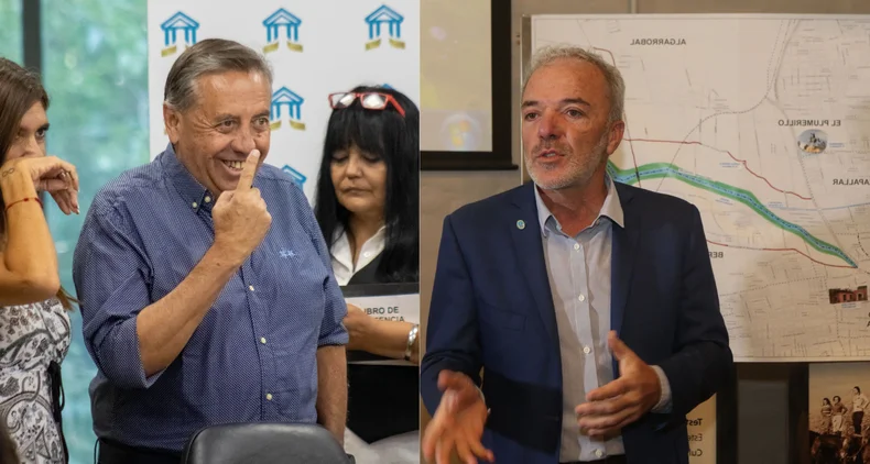 Sergio Marinelli, de Irrigaci&oacute;n, y Humberto Mingorance, de AYSAM.&nbsp;