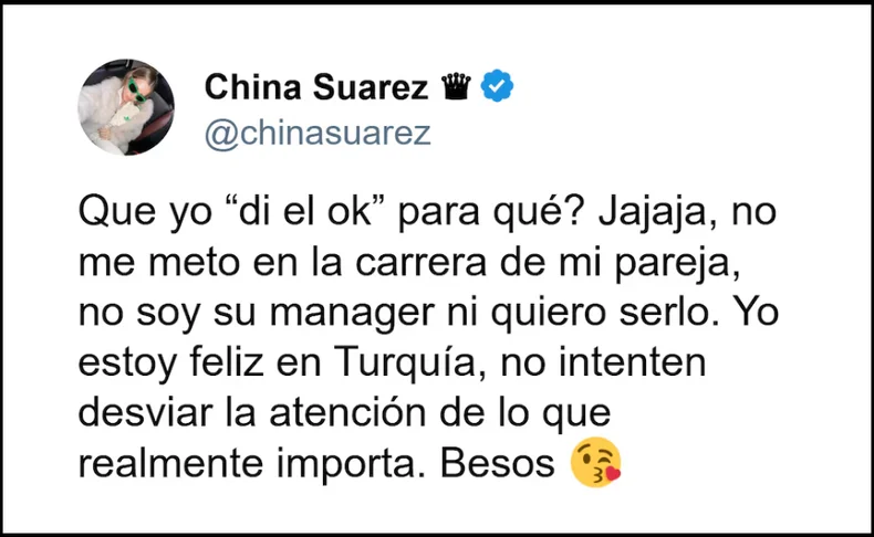 El posteo de la China.