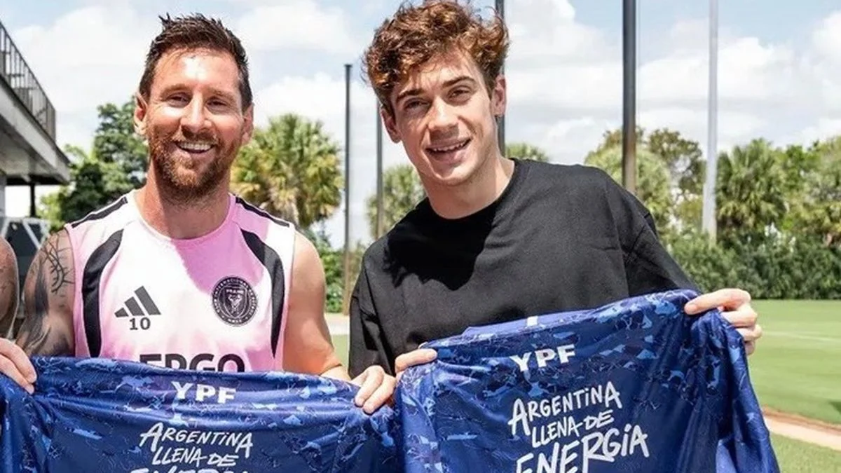 La foto más esperada: Franco Colapinto cumplió su sueño y conoció a Messi en Miami
