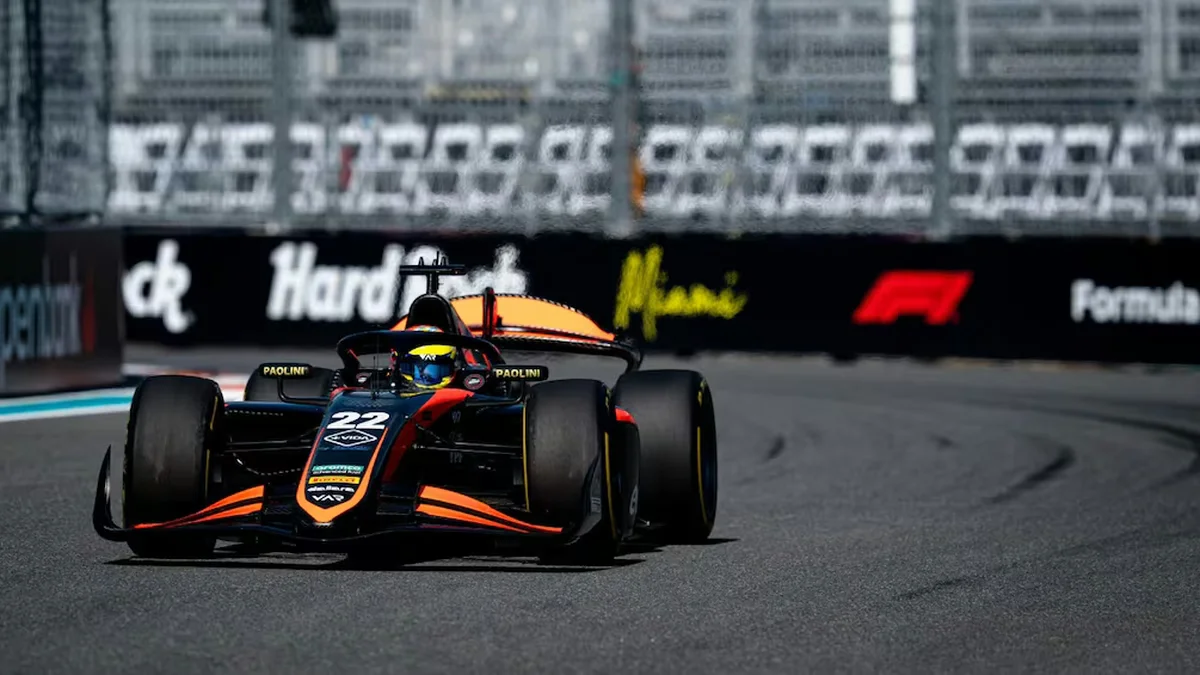 Nicolás Varrone brilló en Miami: gran clasificación en Fórmula 2 y doble chance de pelear adelante