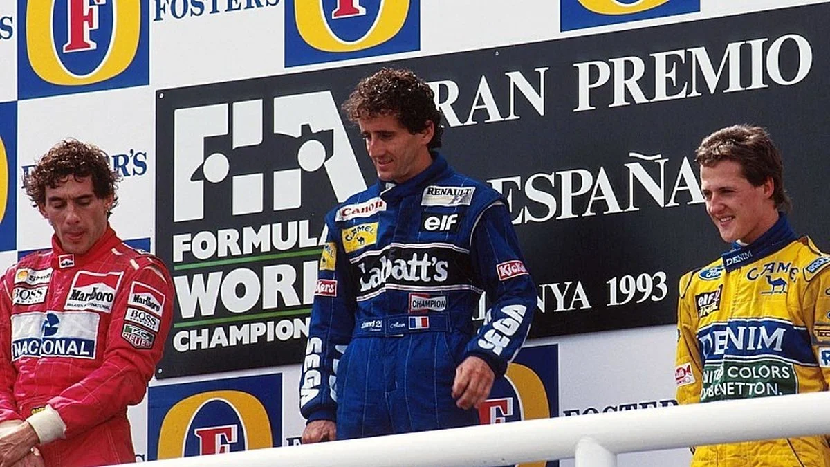 El podio que rompió la Fórmula 1: Ayrton Senna, Michael Schumacher y Alain Prost juntos por única vez