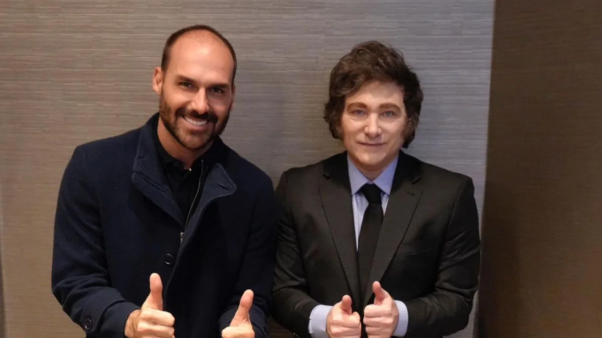 Milei se reunió con Eduardo Bolsonaro