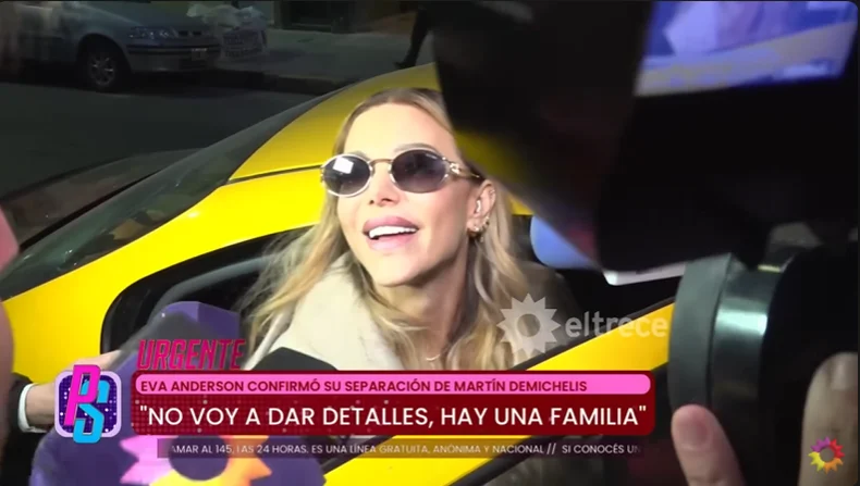"No voy a dar detalles, hay una familia en el medio" expres&oacute; Evangelina Anderson