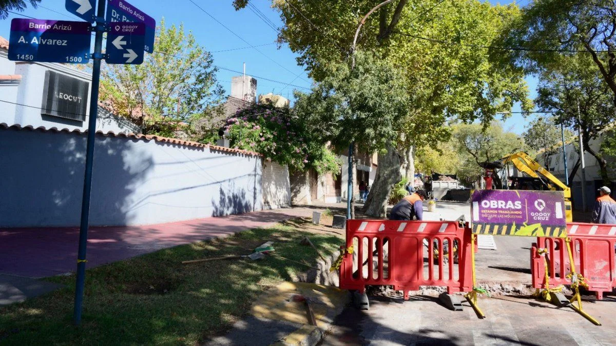Cortes de calles y circulación a media calzada por obras en Godoy Cruz