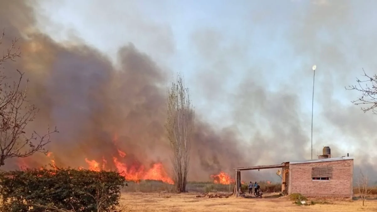 El viento hizo estragos en San Rafael: incendios y peligrosa caída de un cartel