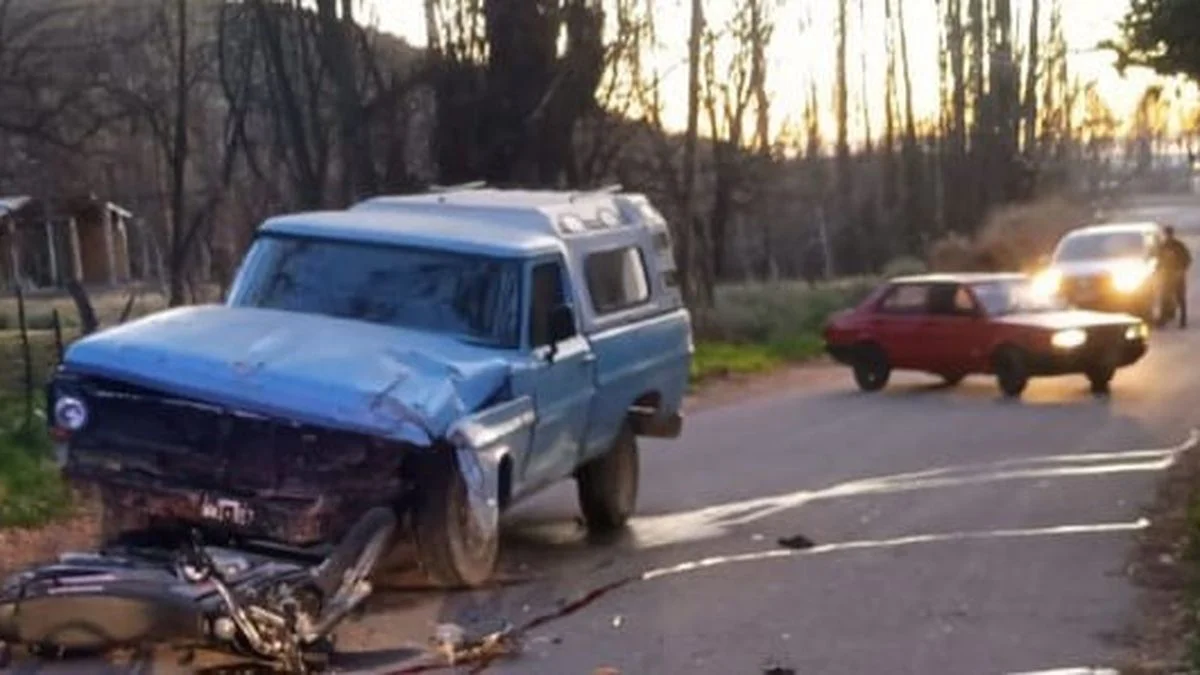 Un motociclista murió tras un choque frontal con una camioneta en Tupungato