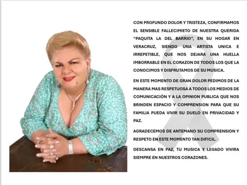 As&iacute; desped&iacute;an a Paquita en redes