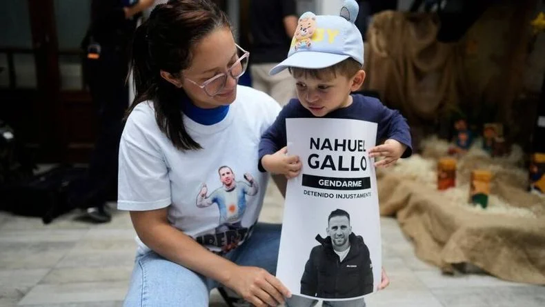 La familia del gendarme argentino, Nahuel Gallo.&nbsp;