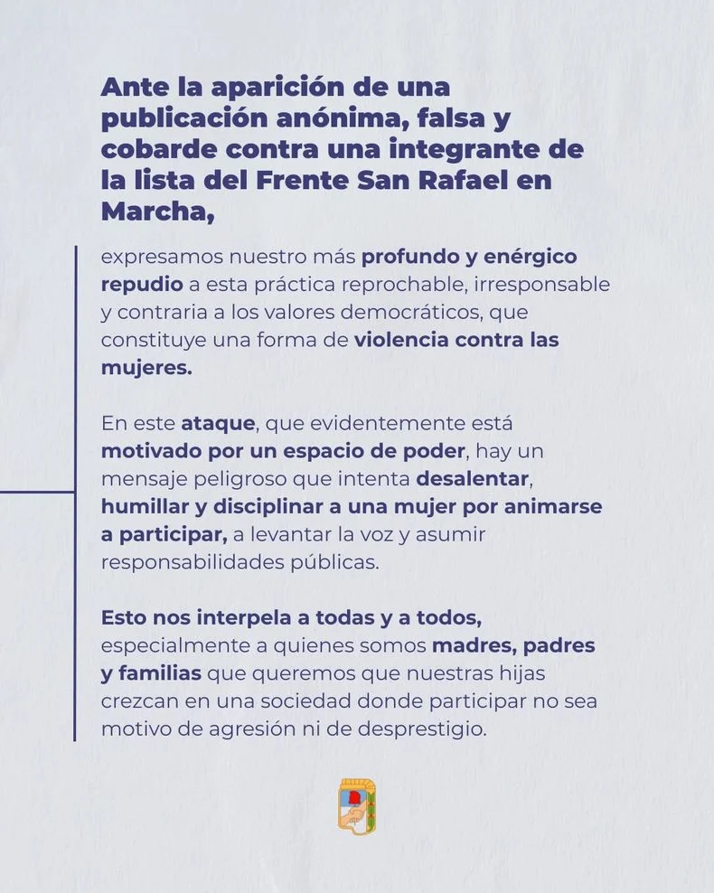 El mensaje con el que Emir F&eacute;lix repudi&oacute; el escrache a una candidata a concejal del PJ.&nbsp;