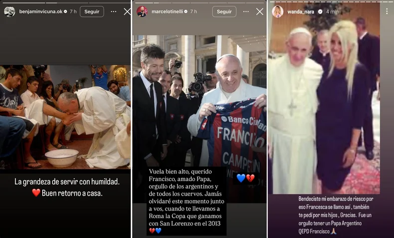 Los saludos de Benjamín Vicuña, Marcelo Tinelli y Wanda Nara