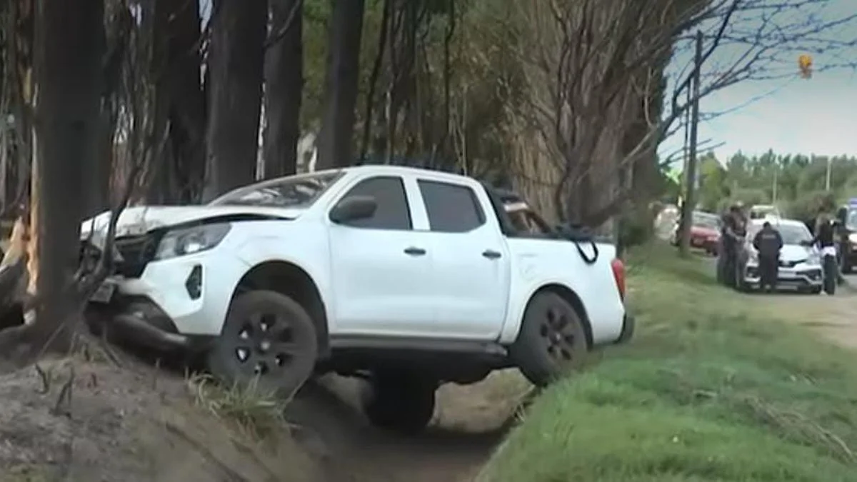 Accidente en General Alvear: una camioneta chocó contra un árbol a metros de una escuela