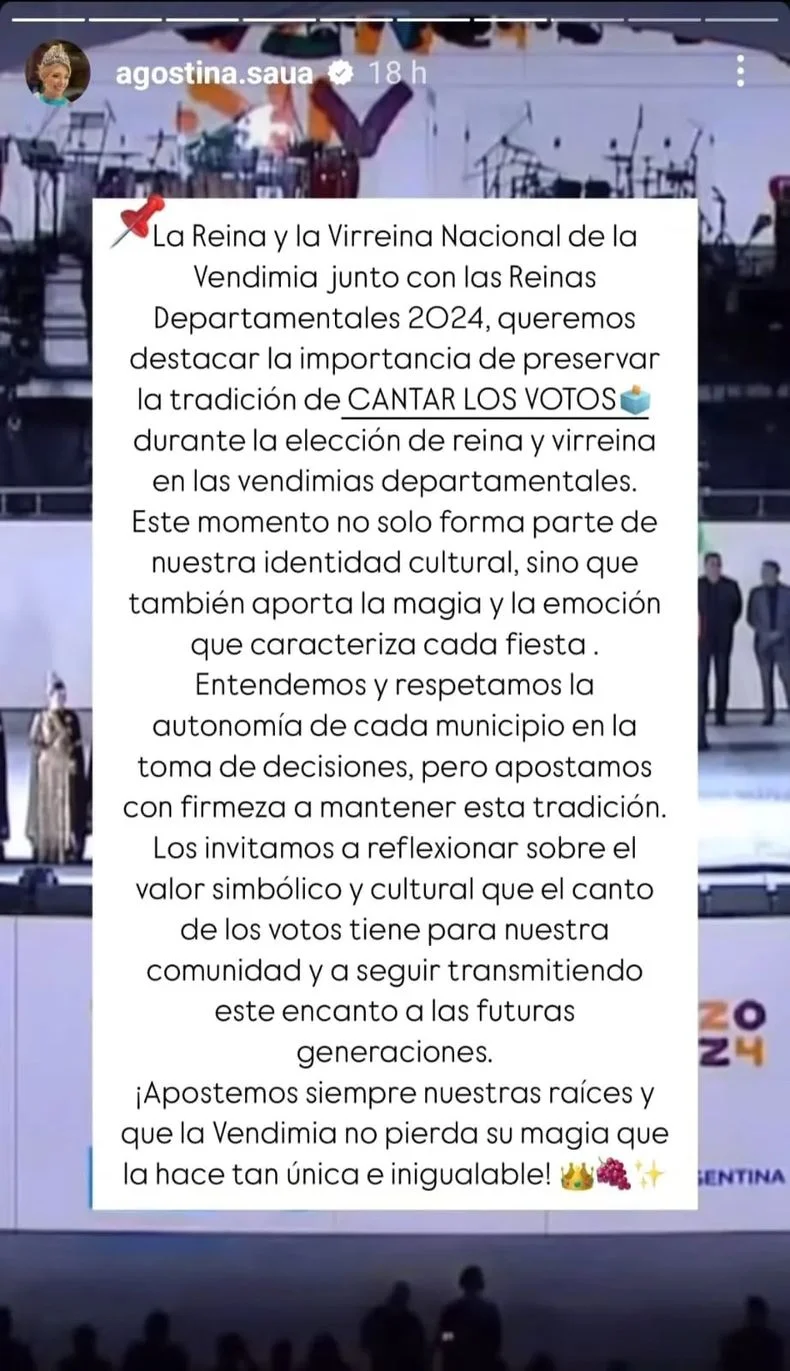 El comunicado de la Reina y Virreina nacional 2024, junto a las reinas departamentales