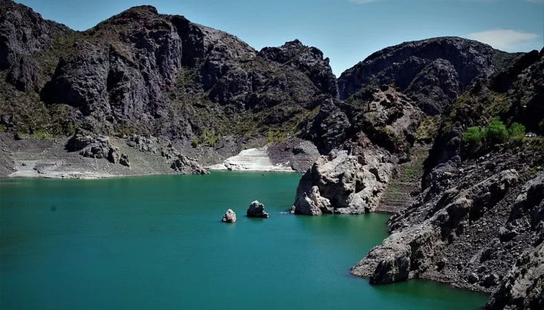 Dique Valle Grande, en San Rafael, parte del sistema de Los Nihuiles. 