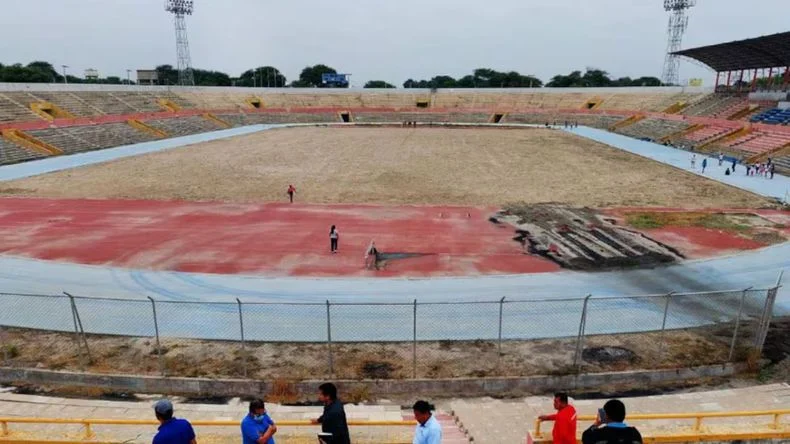 Así luce el estadio de Grau.