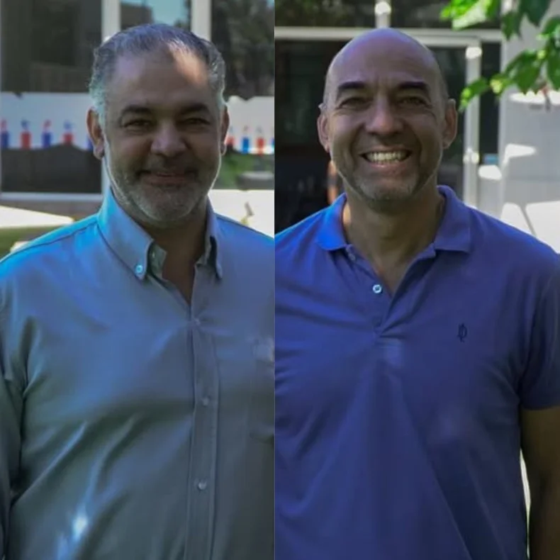 Mauricio Kenan, ex tesorero de Andes Talleres y Eduardo Godoy, ex presidente del club. 