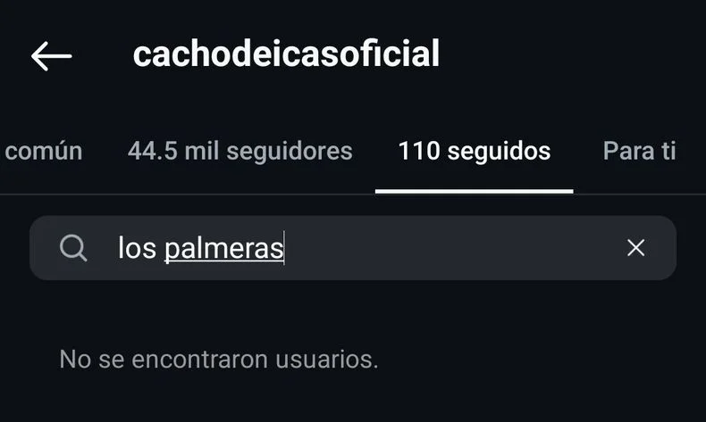 Cacho dej&oacute; de seguir a la banda