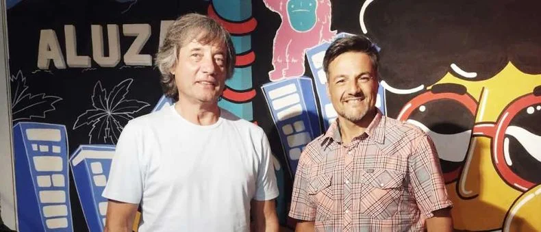 Adri&aacute;n Saju, candidato a presidente de Godoy Cruz junto a Alejandro Chapini.