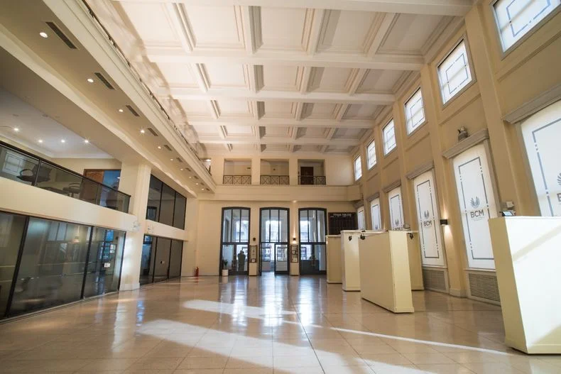 Parte de las instalaciones de la Bolsa de Comercio de Mendoza. 