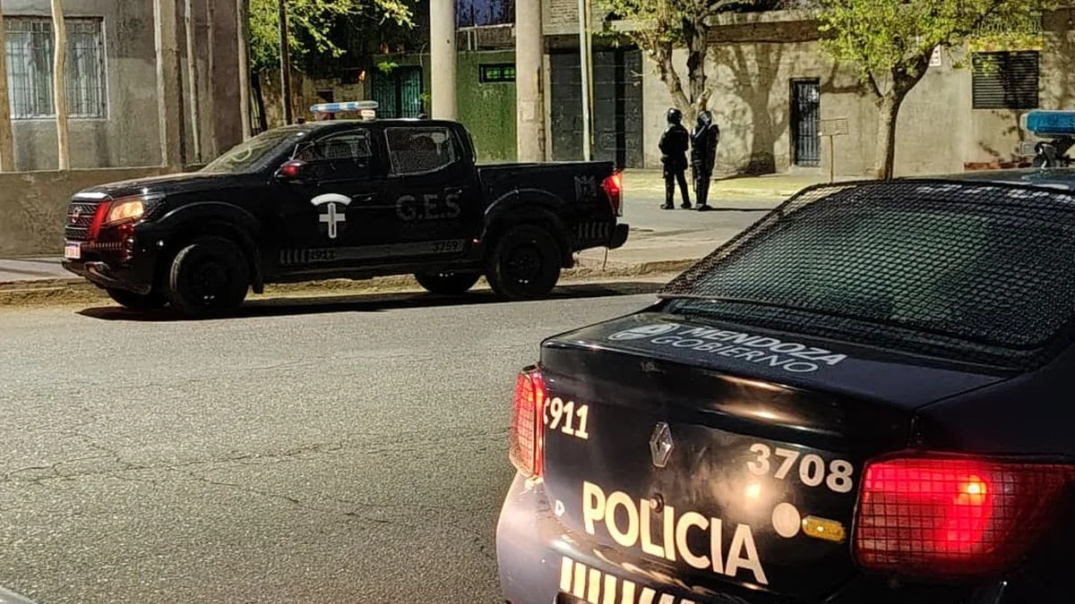 Operativo policial en barrios del Oeste del Gran Mendoza con detenidos por violentos robos