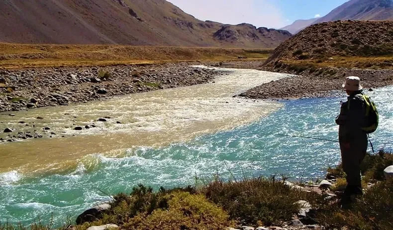 El Río Grande, en Malargüe, viene con bajo caudal esta temporada. 