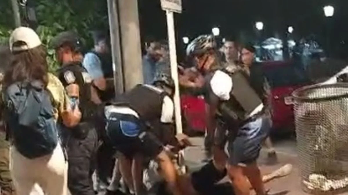 Marcha contra San Jorge: la Policía tiró gas pimienta a vecinos y asambleístas y detuvo a dos manifestantes