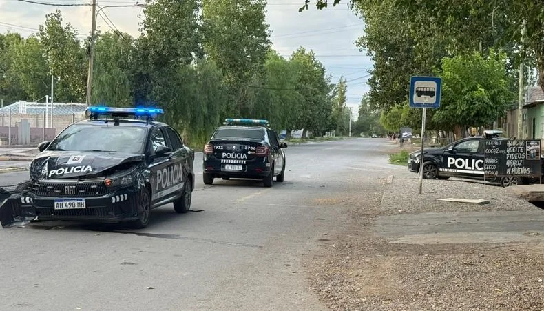 Dos patrulleros chocaron durante la persecución