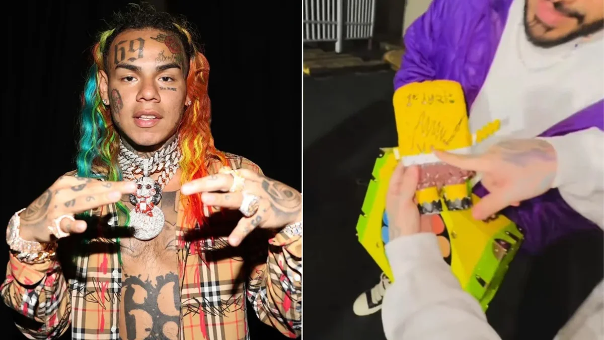 El rapero 6ix9ine salió de prisión y presumió un muñeco con la firma de Nicolás Maduro