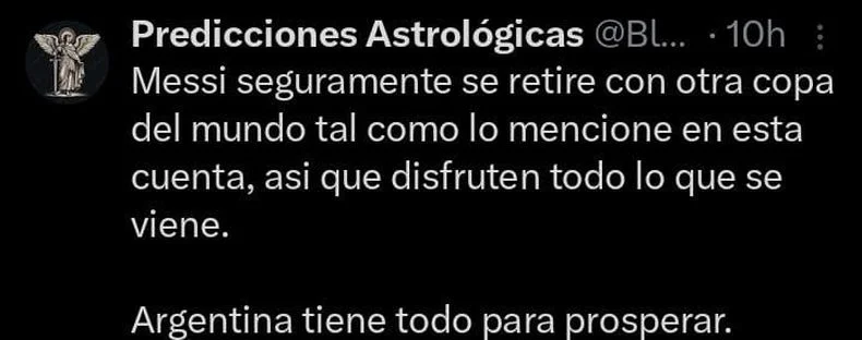 La predicci&oacute;n que ilusiona a Lionel Messi y a la Argentina.