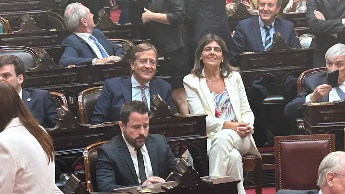 Rodolfo Suarez y Mariana Juri, diputados radicales por Mendoza. 