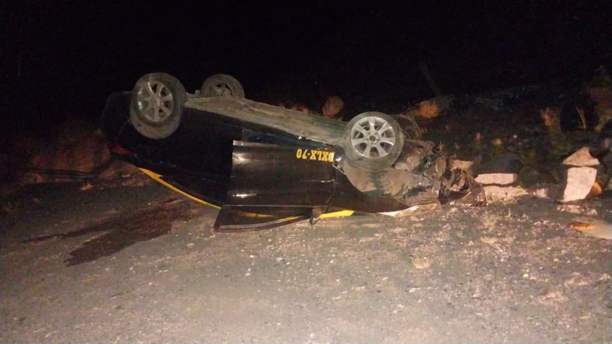 Un taxista chileno volcó en el paso internacional Cristo Redentor
