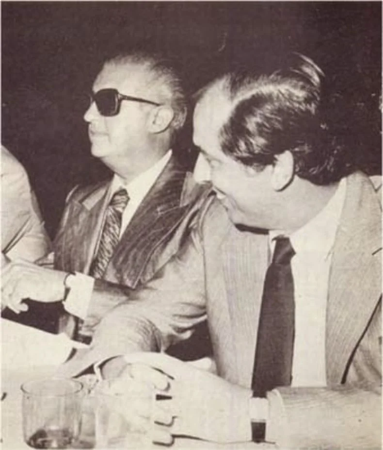 El secretario de Comercio y Negociaciones Económicas Internacionales, licenciado Alejandro Manuel Estrada, junto al empresario Héctor Greco, en el almuerzo de las Fuerzas Vivas realizado en ocasión de la Fiesta Nacional de la Vendimia, en la bodega Arizu.